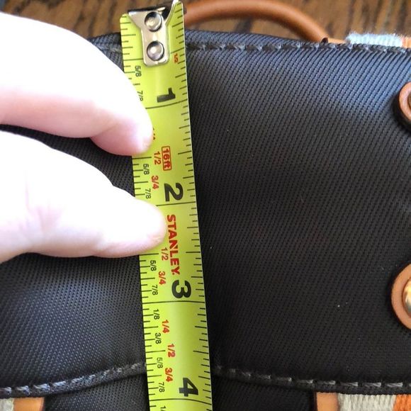 MICHAEL KORS Brown Orange Beige Hand Bag With Leather Handles - Picture 10 of 16